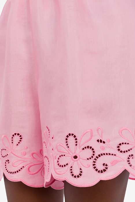 AJOUR NYLON AND VISCOSE SHORTS PINK 4