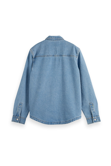 AMS BLAUW OVERSIZED DENIM OVERSHIRT IN ORGANIC COTTON WASHED 2