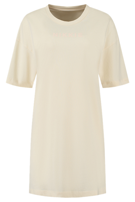 NIKKIE LOGO TEE DRESS PEARL 1