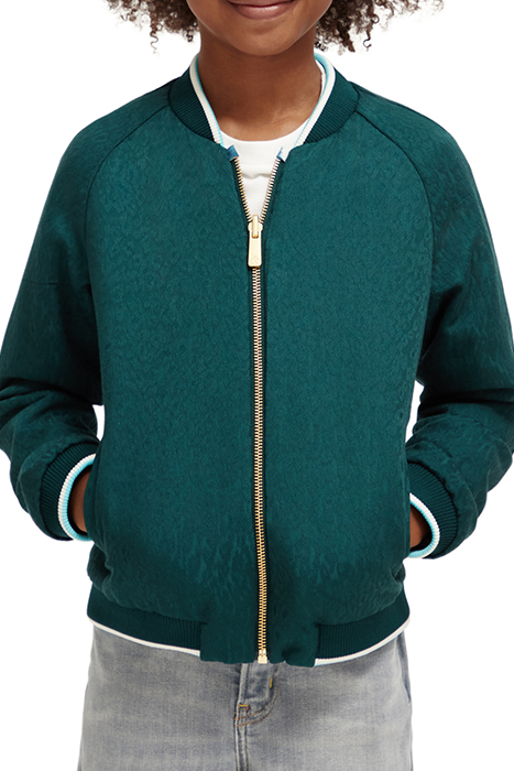 REVERSIBLE BOMBER JACKET DISCO TIE DYE BOTTLE GREEN 7