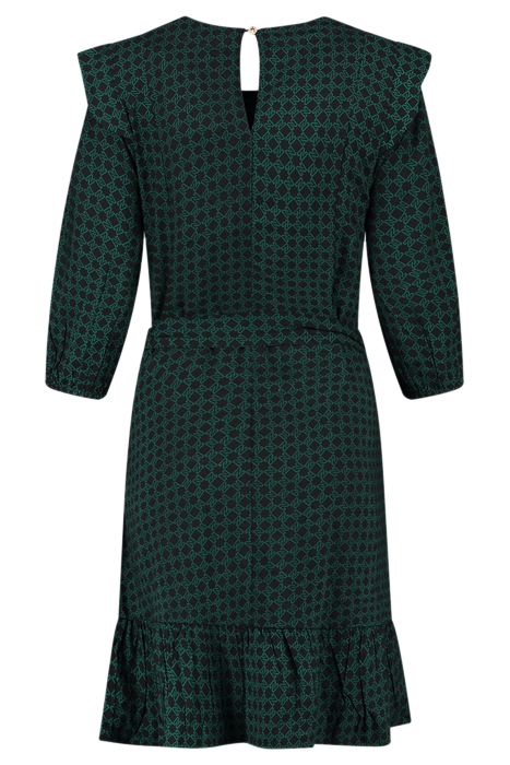 ROSINDA DRESS BLACK/PETROL BLUE 2