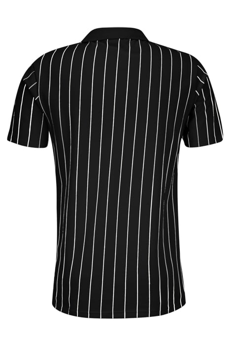 LUCKENWALDE POLO SHIRT BLACK/BRIGHT WHITE STRIPED 5