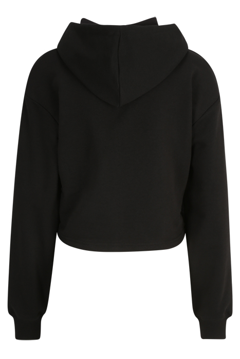 LAFIA CROPPED LOGO HOODY BLACK 5