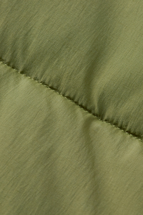 MID LENGTH FABRIC MIX PUFFA JACKET ARMY 10