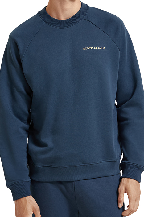 UNISEX ORGANIC CREWNECK SWEATSHIRT STORM BLUE 10
