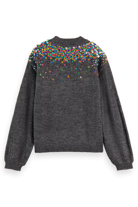 SEQUIN PULLOVER GREY MELANGE 5