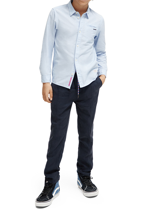 CLASSIC YARN-DYED SHIRT IN ORGANIC COTTON BLUE STRIPE 3