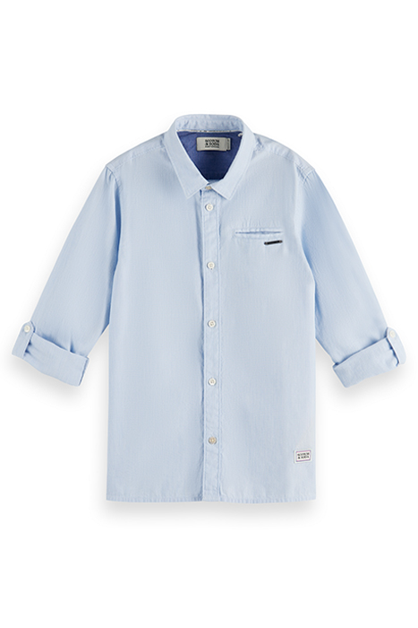 CLASSIC YARN-DYED SHIRT IN ORGANIC COTTON BLUE STRIPE 4