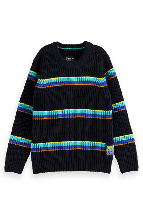 YARN-DYED STRIPE CHENILLE PULLOVER COLOURFUL STRIPE 4
