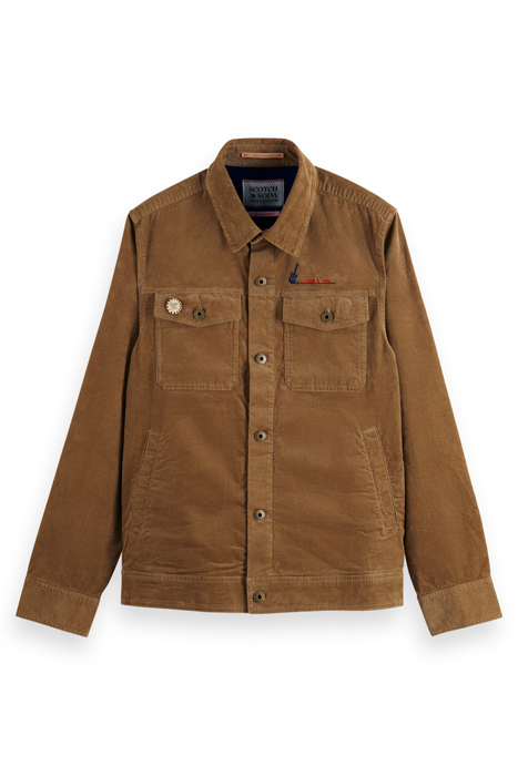 FINE CORDUROY TRUCKER JACKET TAUPE 4