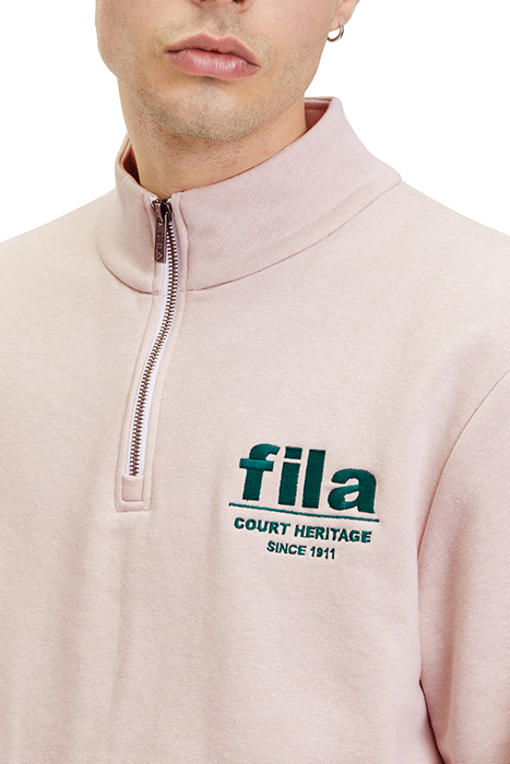 LISBON GRAPHIC HALF-ZIP SWEATER OATMEAL MELANGE 6