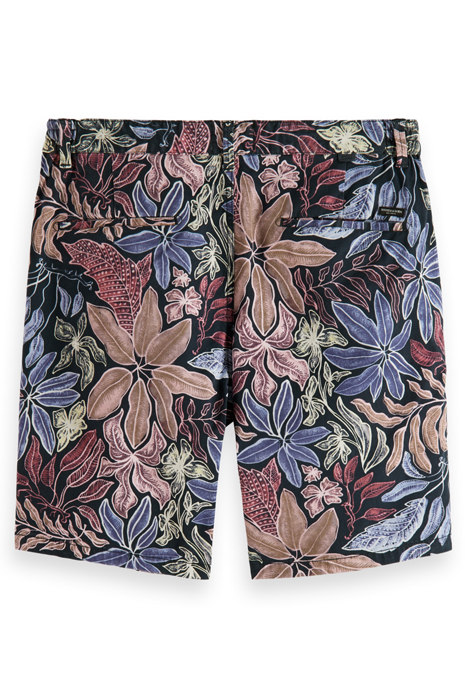 FAVE - PRINTED WASHED TWILL SHORTS NOCTURNAL FLORAL MULTI 5