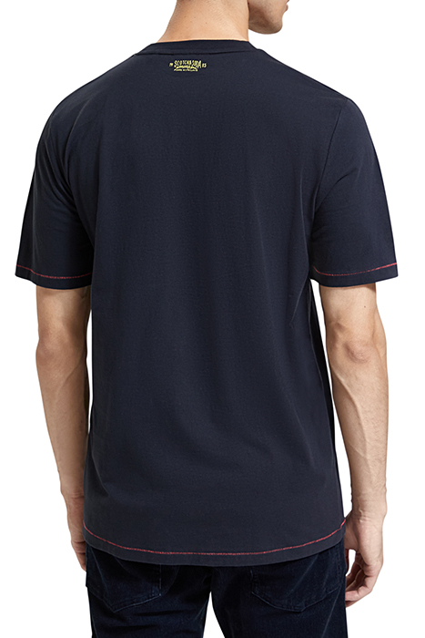 REGULAR FIT WOVEN POCKET T-SHIRT IN ORGANIC COTTON NIGHT 2