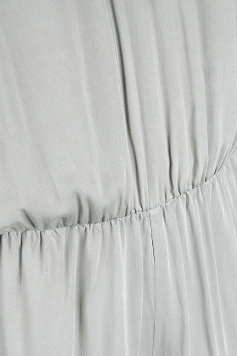 SLEEVELESS GATHERED SHOULDER JUMPSUIT MOSS GREEN 3