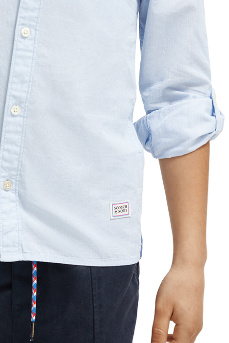 CLASSIC YARN-DYED SHIRT IN ORGANIC COTTON BLUE STRIPE 7