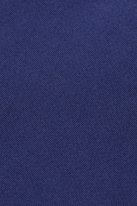 REGULAR FIT MIXED FABRIC HOODIE IN ORGANIC COTTON DENIM BLUE 9