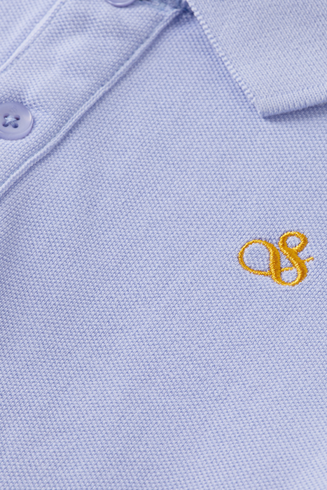 GARMENT-DYED SHORT-SLEEVED PIQUE POLO BLUEBELL 7