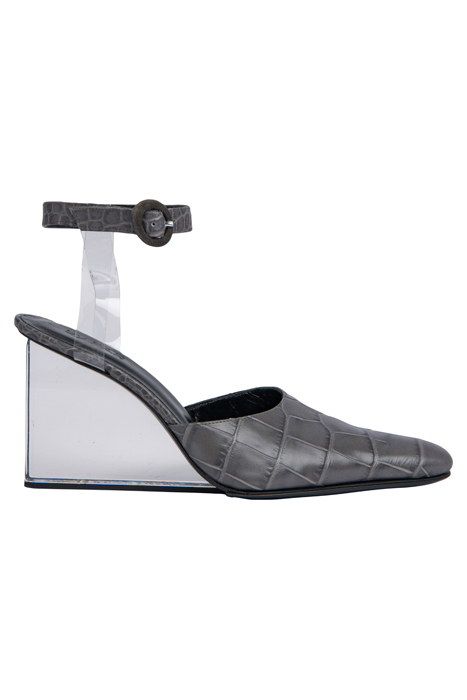 LEX GREY CROCO EMBOSSED LEATHER 1