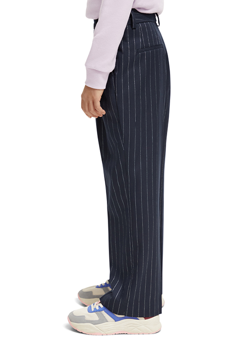 PLEATED PINSTRIPE BOYFRIEND PANTS NIGHT PINSTRIPE 6