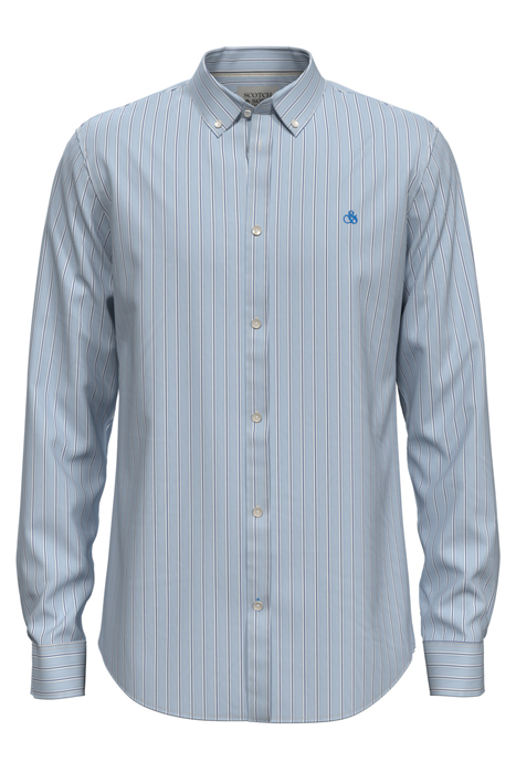 ESSENTIAL POPLIN STRIPE SHIRT LIGHT BLUE STRIPE 1