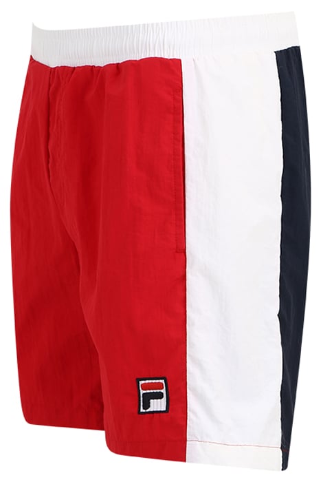 SINGAPUR BLOCKED BEACH SHORTS TRUE RED-BLACK IRIS-BRIGHT WHI 7