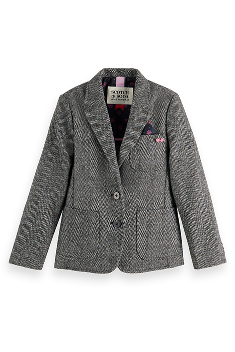 WOOL BLEND HERRINGBONE BLAZER HERRINGBONE TWEED 4
