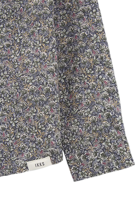 BOY'S GREEN LIBERTY MICRO FLOWER SHIRT 4