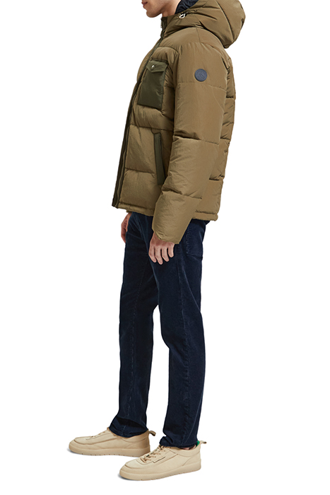 HOODED PUFFA JACKET KHAKI 7