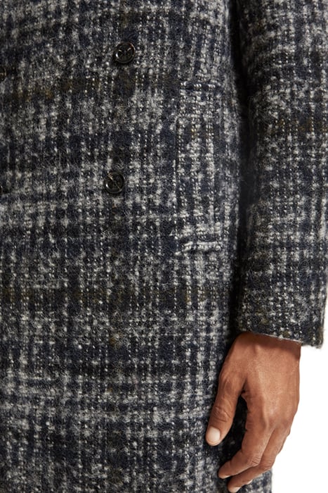 CHECK WOOL BLEND COAT MULTI GREY CHECK 9