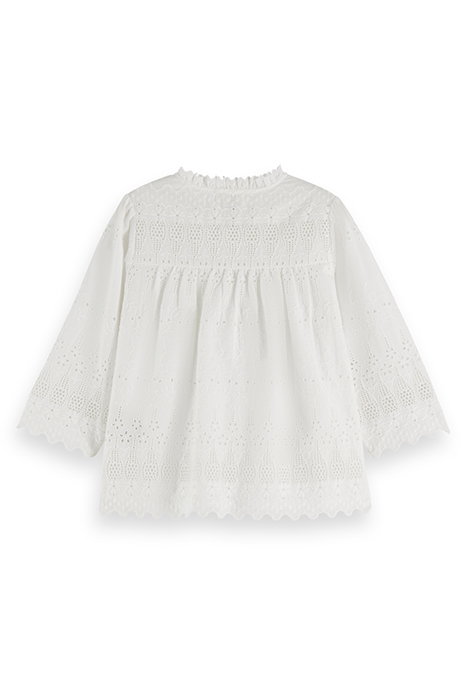 BRODERIE ANGLAISE TOP OFF WHITE 5