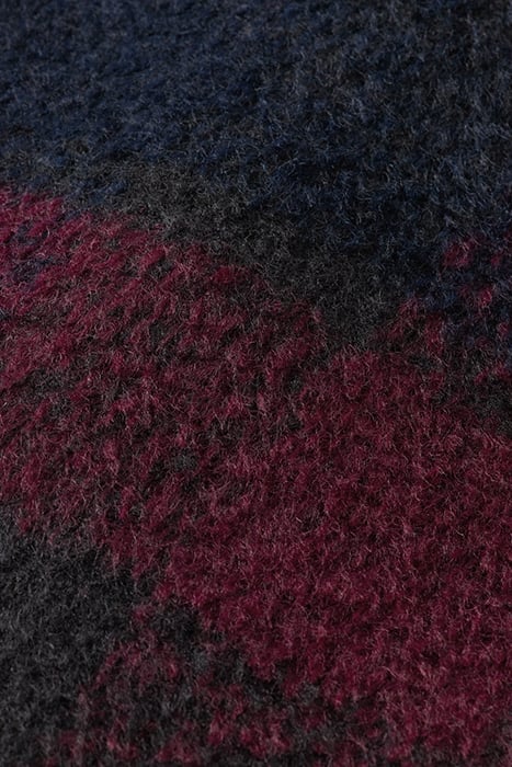 JACQUARD TRUCKER JACKET WITH TEDDY COLLAR BORDEAUX NIGHT CHE 10