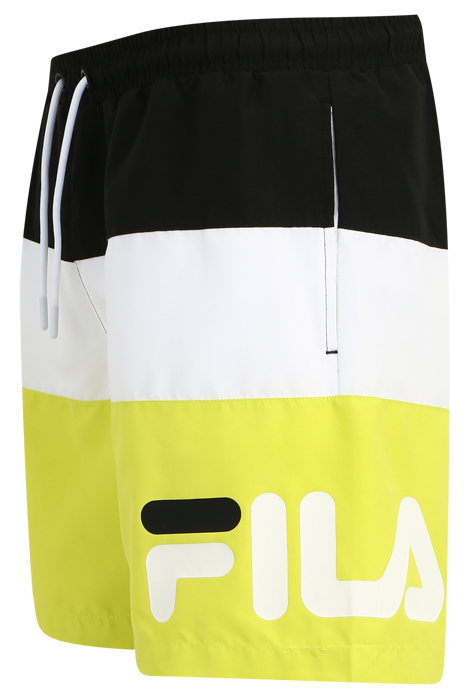 SIMBABWE BLOCKED BEACH SHORTS BLACK-BRIGHT WHITE-EVENING PRI 7