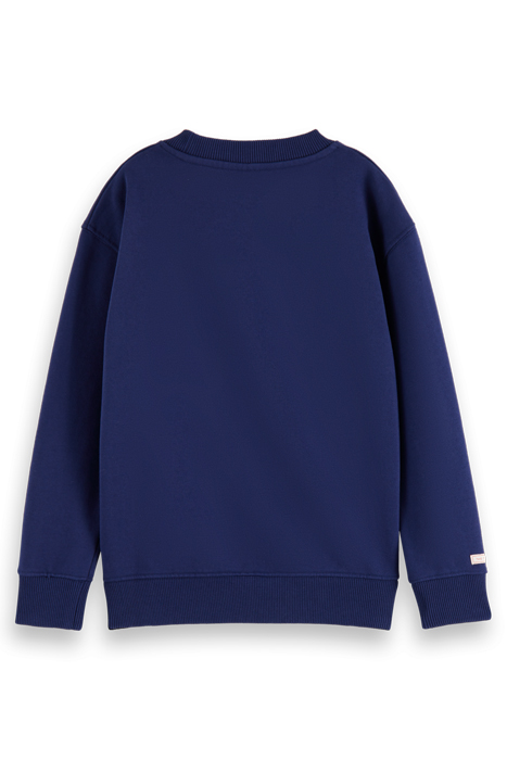 RELAXED FIT ARTWORK SWEATSHIRT IN ORGANIC COTTON MARINE BLUE 5