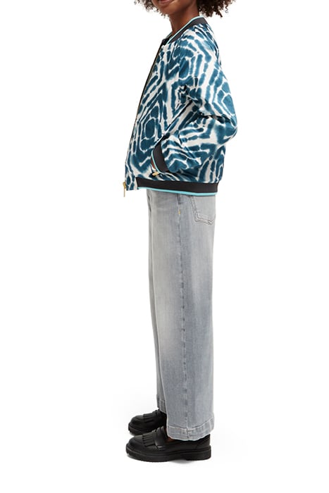 REVERSIBLE BOMBER JACKET DISCO TIE DYE BOTTLE GREEN 6