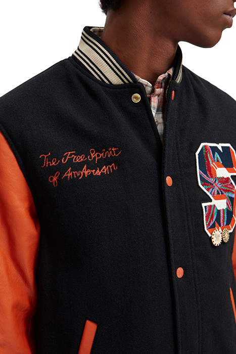 LEATHER COLLEGE BOMBER NIGHT 9