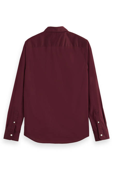 ESSENTIAL SOLID POPLIN SHIRT BERRY WINE 2