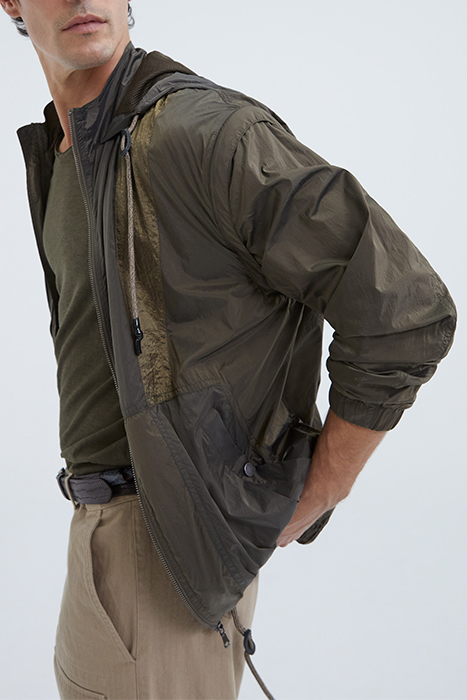 KHAKI NYLON JACKET 4