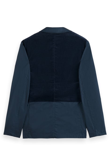 CORDUROY-PANELLED TWILL 3-BUTTON BLAZER NIGHT 4