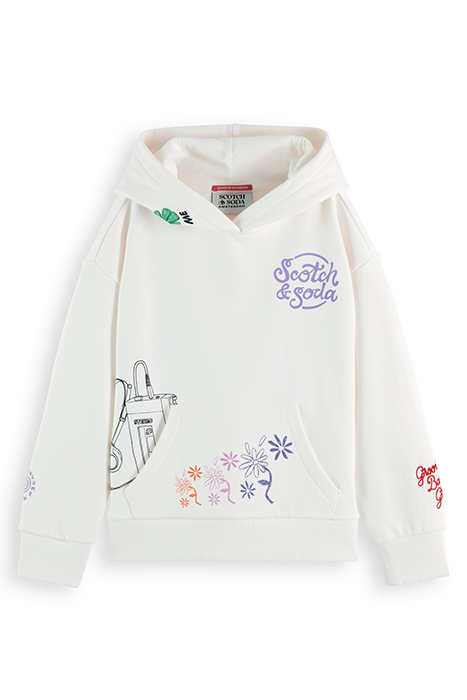 LOOSE-FIT ARTWORK HOODIE OFF WHITE 4