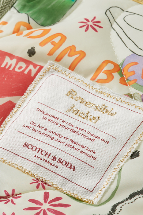 LIGHT-PADDED REVERSIBLE PRINTED JACKET MILITARY 10