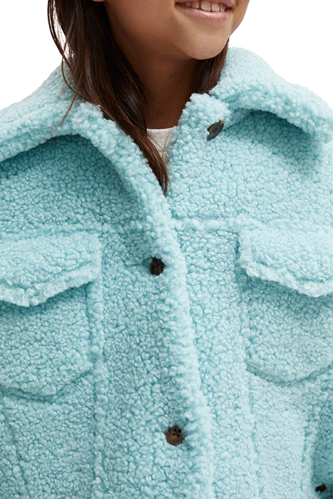 BOXY-FIT BONDED TEDDY TRUCKER JACKET ACOUSTIC BLUE 9