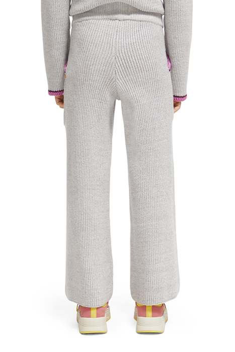 WIDE LEG KNITTED SWEATPANTS GREY MELANGE 2