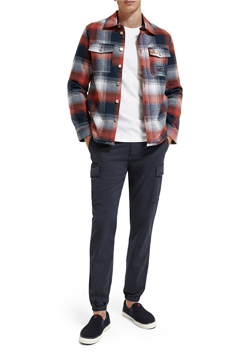 STUART - SLIM-FIT WASHED STRUCTURED CARGO PANTS NIGHT 3