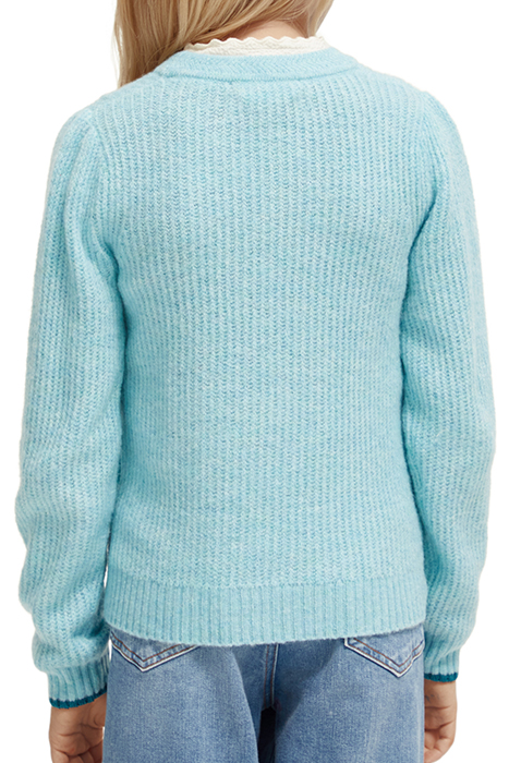 RELAXED-FIT KNOTTED PULLOVER BLUE MELANGE 2