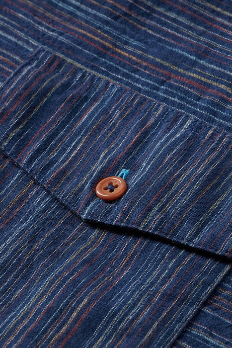 SPACED-OUT HORIZONTAL STRIPE SHIRT MULTI BLUE STRIPE 7