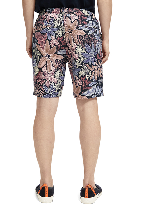 FAVE - PRINTED WASHED TWILL SHORTS NOCTURNAL FLORAL MULTI 2