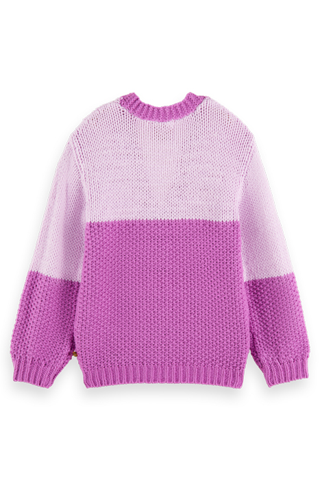KNITTED COLOURBLOCK CARDIGAN DISCO PINK 5