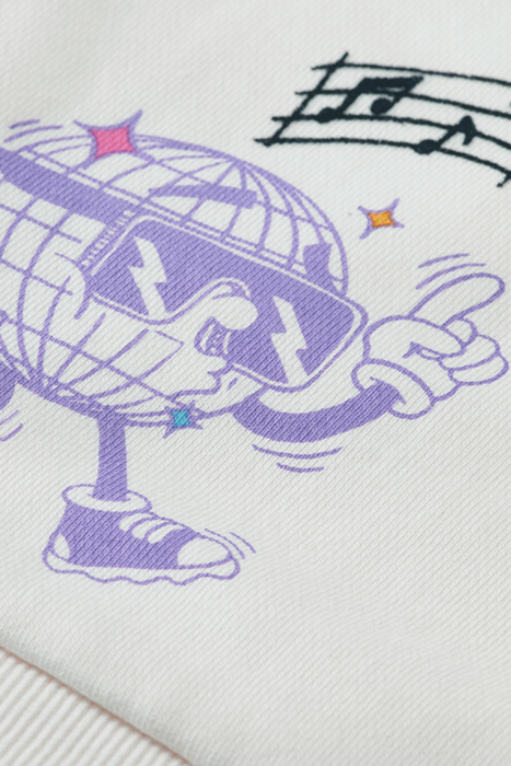 LOOSE-FIT ARTWORK HOODIE OFF WHITE 8