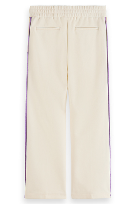 WIDE LEG EMBROIDERED SIDE PANEL SWEATPANTS OFF WHITE 5