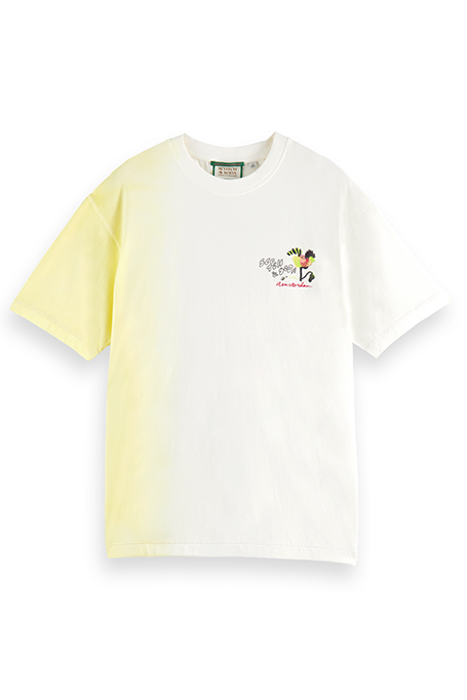 RELAXED FIT T-SHIRT WITH SPRAY EFFECT IN ORGANIC COTTON OFF 4